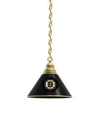 Boston Bruins Pool Table Pendant Light with a Brass Finish