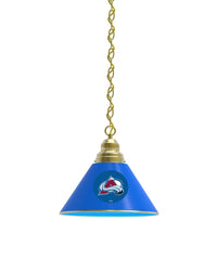 Colorado Avalanche Pool Table Pendant Light with a Brass Finish 