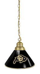University of Colorado Pool Table Pendant Light with a Brass Finish