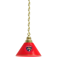 Florida Panthers Pool Table Pendant Light with a Brass Finish