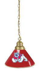 Fresno State University Pool Table Pendant Light with a Brass Finish