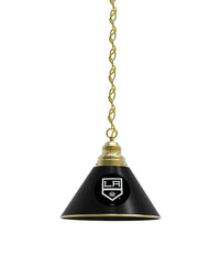 Los Angeles Kings Pool Table Pendant Light with a Brass Finish