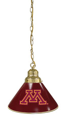 University of Minnesota Pool Table Pendant Light with a Brass Finish