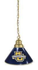 Marquette University Pool Table Pendant Light with a Brass Finish