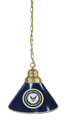 United States Navy Pool Table Pendant Light with a Brass Finish