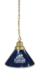 University of North Florida Pool Table Pendant Light with a Brass Finish