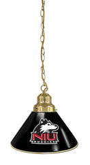Northern Illinois University Pool Table Pendant Light with a Brass Finish