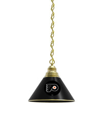 Philadelphia Flyers Pool Table Pendant Light with a Brass Finish