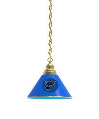 St. Louis Blues Pool Table Pendant Light with a Brass