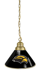 University of Southern Miss Pool Table Pendant Light with a Brass Finish