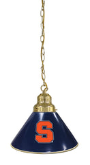 Syracuse University Pool Table Pendant Light with a Brass Finish