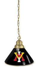 Virginia Military Institute Pool Table Pendant Light with a Brass Finish