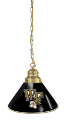 Wake Forest University Pool Table Pendant Light with a Brass Finish