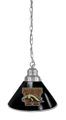 Western Michigan University Pool Table Pendant Light with a Chrome Finish