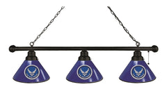 United States Air Force 3 Shade Billiard Light with Black Finish