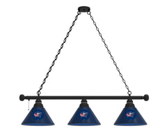 Columbus Blue Jackets 3 Shade Billiard Table Lamp with Black Finish