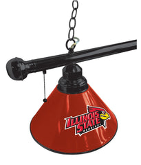 Illinois State University Redbirds Logo 3 Shade Pool Table Light with Black Finish Close Up