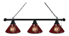 Indian Motorcycles Burgundy 3 Shade Pool Table Light with Black Finish