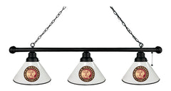 Indian Motorcycles White 3 Shade Billiard Table Light with Black Finish