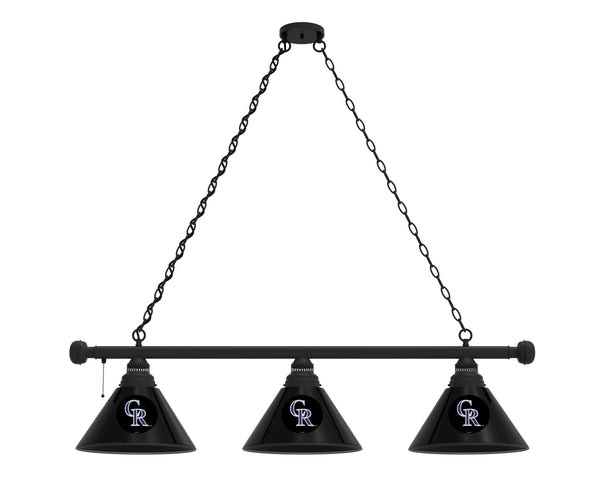 Colorado Rockies 3 Shade MLB Baseball Billiard Table Light