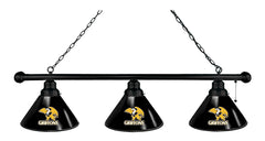 Missouri Western State 3 Shade Pool Table Lamp with Black Finish