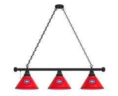 Montreal Canadians 3 Shade Billiard Table Light with Black Finish