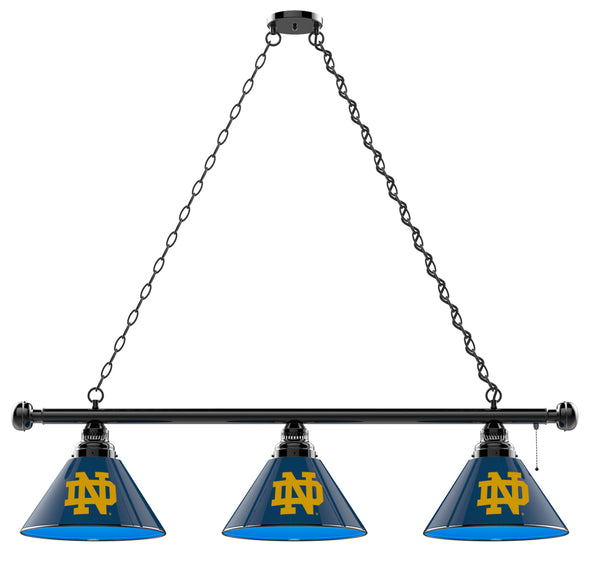 Notre Dame Billiard Lamp | ND 3 Shade Pool Table Light
