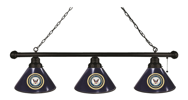 US Navy Billiard Lamp | US Navy 3 Shade Pool Table Light