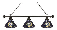 United States Navy 3 Shade Snooker Table Lamp with Black Finish