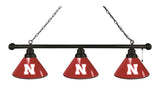 Nebraska Billiard Light | Cornhuskers 3 Shade Pool Table Light