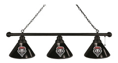 University of New Mexico 3 Shade Pool Table Lamp with Black Finish