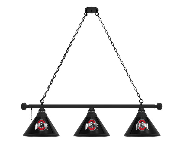 Ohio State Billiard Lamp | OSU Buckeyes 3 Shade Pool Table Light