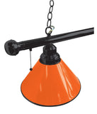 Orange Non-Logo Billiard Lamp | Plain 3 Shade Pool Table Light