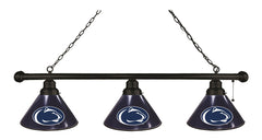 Penn State University 3 Shade Snooker Table Lights with Black Finish