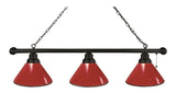 Red Non-Logo 3 Shade Billiard Lamp | Pool Table Light