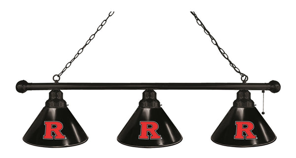Rutgers Billiard Lamp | Scarlet Knights 3 Shade Pool Table Light