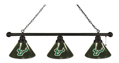 University of South Florida 3 Shade Snooker Table Light with Black Finish