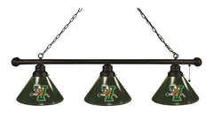 University of Vermont 3 Shade Snooker Light with Black Finish