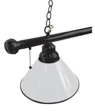 White Shade Billiard Lamp | White 3 Shade Pool Table Light