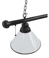 White Non-Logo Plain Billiard Table Lamp Close Up