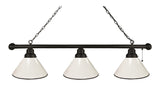 White Shade Billiard Lamp | White 3 Shade Pool Table Light