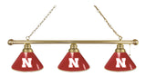 Nebraska Billiard Light | Cornhuskers 3 Shade Pool Table Light