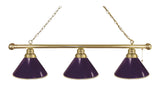 Purple Non-Logo 3 Shade Billiard Lamp