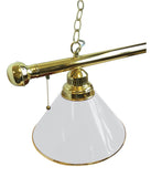 White Shade Billiard Lamp | White 3 Shade Pool Table Light