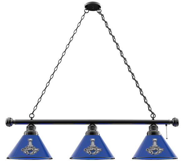 St. Louis Blues Stanley Cup Billiard Lamp | 3 Shade Pool Table Light