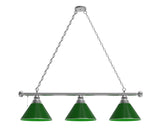 Green Non-Logo 3 Shade Billiard Table Light