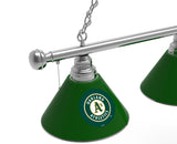 Oakland Athletics 3 Shade MLB Baseball Billiard Table Light