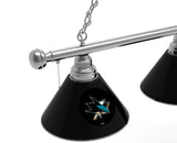 San Jose Sharks Billiard Lamp | Hockey 3 Shade Pool Table Light