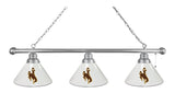 Wyoming Billiard Lamp | UW Cowboys 3 Shade Pool Table Light