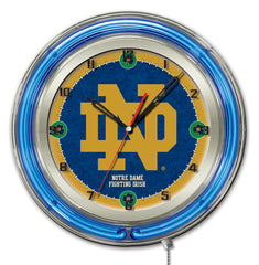 Notre Dame Fighting Irish ND Script Officially Licensed Logo Neon Clock Wall Decor